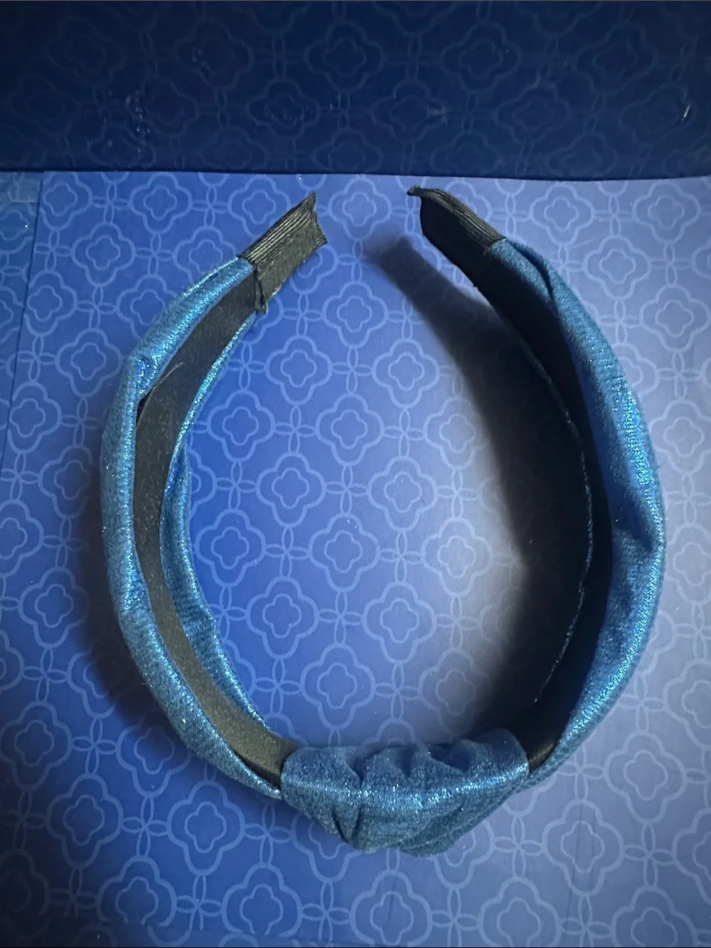 💙✨ Blue Shimmery Knotted Headband